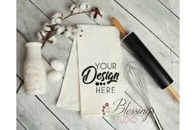 Kitchen Towel Mockup Flour Sack Towels Mockup Tea Towel 144924 Mockups Design Bundles Flour Sack Towels Tea Towels Kitchen Towels