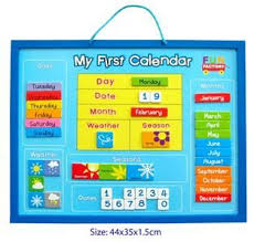 New Wooden Magnetic Childrens My First Calendar Weather Chart Educational Ebay Kids Calendar Weather Calendar Calendar Board