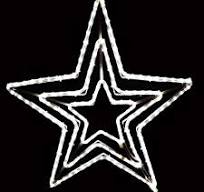 New year christmas holiday decoration lamp LED star rope light 2D motif  light - Style 3 / US