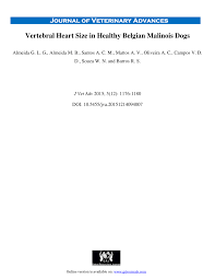 Pdf Vertebral Heart Size In Healthy Belgian Malinois Dogs