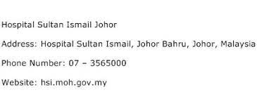 We did not find results for: Hospital Sultan Ismail Johor Address Contact Number Of Hospital Sultan Ismail Johor