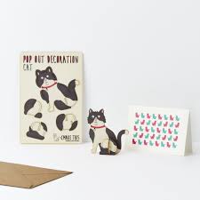 Assembly tutorial for lori whitlock's pop up cat and dog cards. Black And White Cat Card Greeting Card The Pop Out Card Company The Pop Out Card Company