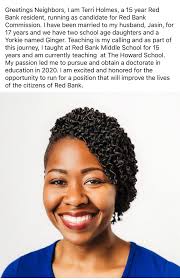 Terri Holmes enters the race : r/RedBankTN