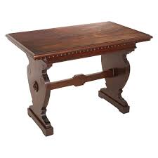 All categories benches coffee & hallway tables indoor tables outdoor bar tables outdoor table settings timber outdoor tables timber stools. Tuscan Desk Trestle Side Table Occasional Table In Solid Walnut Wax Polished For Sale At 1stdibs