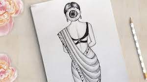 See more ideas about dress drawing, fashion design drawings, fashion drawing. How To Draw A Gorgeous Traditional Girl With Saree Saree Drawing Gir Girly Drawings Pencil Drawings Of Girls Girl Drawing Sketches