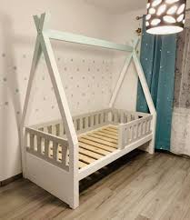 Hausbett Tipi Little Wooden World In 2020 Wooden Tipi Toddler Bed