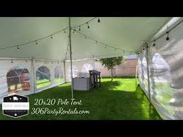 Backyard party rentals, wright city, missouri. Saskatoon Tent Rental 20x20 Pole Tent Backyard Party Tent Youtube