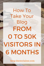 How To Take Your Blog From 0 To 50k Visitors In 6 Months The Social Ms Blogging Tips Blog Tips Blog Traffic