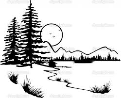 Art Black And White Pictures Of Nature Image Result For Nature Clipart Black White Silhouette Art Art Coloring Pages Nature
