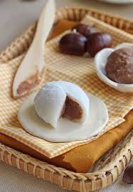 Mochi A La Creme De Marrons Farine De Riz Gluant Recettes De Cuisine Recette Cuisine Et Boissons