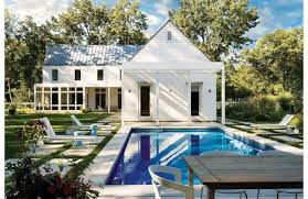 Dive Right In La Dolce Vita Contemporary Cottage Contemporary Farmhouse Pool Houses