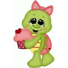 Silhouette Design Store Valentine Girl Turtle W Cupcake Valentines Clip Cute Turtles Turtle