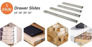 Chances are pretty good you have a cabinet, piece of furniture, file cabinet or tool box with large steel drawer slides mounted on the side of the drawer. Ball Bearing Drawer Slides Side Mount Full Extension 1 Pair Livingbasics