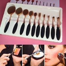 pro oval makeup brush set saubhaya makeup