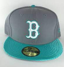 Nwt New Era 59fifty Boston Red Sox Fitted Hat Gray Turquoise Blue 7 1 2 Fitted Hats Fresh Hat Hats