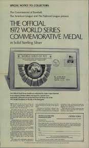 21 1972 World Series Commemorative Medal In 2021 1972 World Series Commemoration Franklin Mint