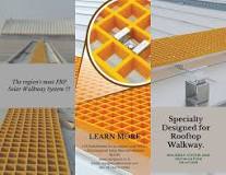 Yellow Frp Solar Walkway, For Industrial, Size: 310mm X ...