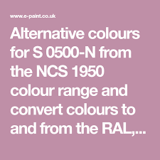 Alternative Colours For S 0500 N From The Ncs 1950 Colour