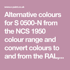 alternative colours for s 0500 n from the ncs 1950 colour