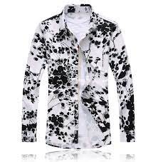 Black label plus size printed split neck top. Buy Black And White Shirt Mens 52 Off