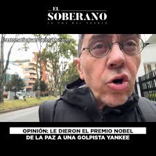 #Tendencia 🧐 "Le dieron el premio Nobel de la paz a una golpista yankee",  Juan Carlos Monedero politólogo y político español sentenció a los  organizadores del premio Nobel al asegurar que le dieron el ...