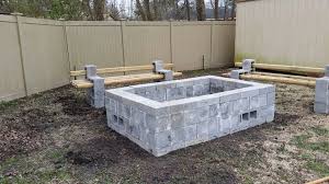 Cinder Block Fire Pit With Benches Like The Size Of This One Cinderblocks Cinderblockbench Cinder Block Fire Pit Rectangular Fire Pit Camping Fire Pit