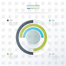 Green Blue Gray Color Pie Chart Infographics Stock Vector Image