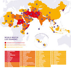 this map shows countries where people face persecution for