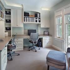 Built In Dual Office Design Ideas Pictures Remodel And Decor Home Office Layouts Home Office Design Office Built Ins