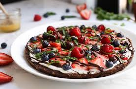 Healthy Chocolate Fruit Pizza The District Table Recipe Fruit Pizza Recipe Chocolate Fruit Pizza Fruit Pizza Designs