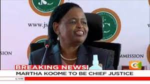 Martha koome biography, wikipedia (chief justice). I Tj4txml3kigm