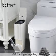 Narrow Bathroom Trash Can Trash Cans For Toilet Trash Can With Lid Toilet Brush Trash Bag Storage Containe Bathroom Trash Can Toilet Brush Garbage Bags Storage