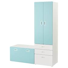 Stuva Fritids Wardrobe With Storage Bench White Light Blue 59x19 5 8x75 5 8 Ikea Storage Bench Ikea Stuva Ikea