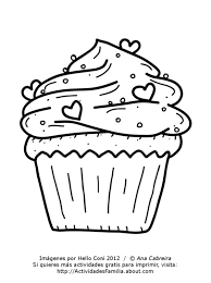 Dibujos De Cupcakes Para Colorear