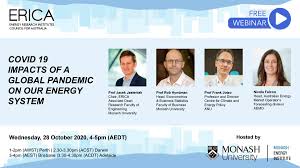 Monash Energy Institute On Twitter Covid19 Impact On Our Energysystem 28 10 4 5pm Aedt The Energy Research Institutes Council For Australia Is Launching Its Erica Webinarseries Crossuniversityinitiative With Robjhyndman Nicola Falcon