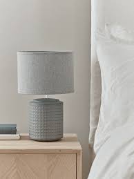 New Textured Bedside Lamp Grey New Lighting New This Season In 2020 Bedside Lamps Grey Bedside Lamp Lamp