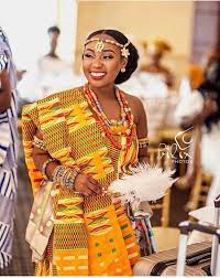 Akan Bride Ghana African Traditional Dresses African Clothing African Print Fashion