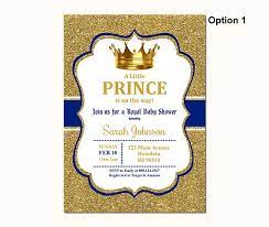 Royal Prince Baby Shower Invitation Little Prince Baby Shower Etsy Royal Baby Shower Invitation Baby Shower Invitations For Boys Prince Baby Shower Invitations