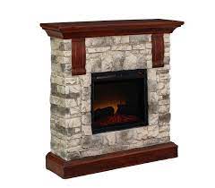 Gallatin faux stone electric fireplace with storage in white. Bold Flame 40 Inch Faux Stone Electric Fireplace In Tan Grey Walmart Com Walmart Com