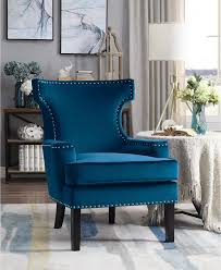 Furniture Roper Accent Chair Reviews Furniture Macy S In 2020 Accent Chairs Velvet Accent Chair Blue Velvet Accent Chair