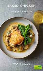 Baked Chicken With Cider Mustard Waitrose Food Chicken Recipes Recipes