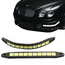 2 Pcs Praca 21 Cm Flexivel Led Daytime Running Luz 100 A Prova D Agua Cob Drl Tempo Do Dia Luzes Do Carro Levou Condu External Lighting Lights Running Lights