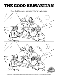 The Good Samaritan Kids Spot The Difference Can Your Kids Spot All The Differences Bet Sunday School Crafts Ananias And Sapphira Sunday School Crafts For Kids