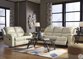 Rackingburg Cream Reclining Living Room Set In 2020 Leather Couches Living Room Loveseat Living Room Ashley Furniture Living Room