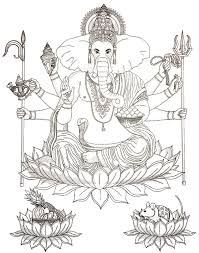 Keep your kids busy doing something fun and creative by printing out free coloring pages. Art Therapy Coloring Page India Hindu God Ganesha 7