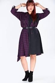 Buyuk Beden Yaka Aksesuarli Desenli Tunik Elbise Moda Stilleri Elbise Moda