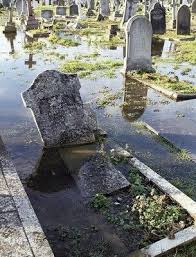 Abandoned Cemetery Drowning In A Pool Of Water Old Cemeteries Cemeteries Cemetary