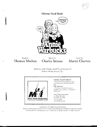 Pipe down, all of ya. Annie Warbucks Script Pdf