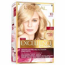 Loreal Excellence Sac Boyasi 10 Acik Sari Koyu Sarisin Sac Boyasi Keratin