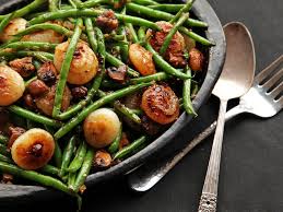 Sauteed Green Beans With Mushrooms And Caramelized Cipollini Onions Recipe Recipe Green Bean Recipes Green Beans Thanksgiving Green Bean Recipe